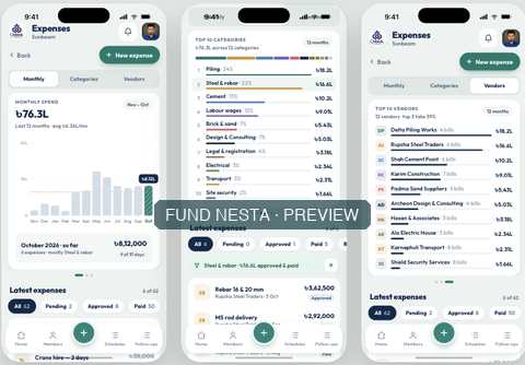 Monthly expenses, categories and vendor overview