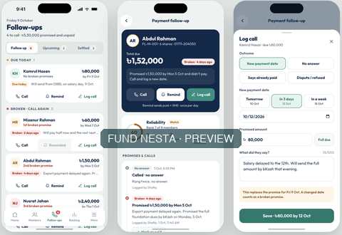 Payment follow-up list, member detail and call log